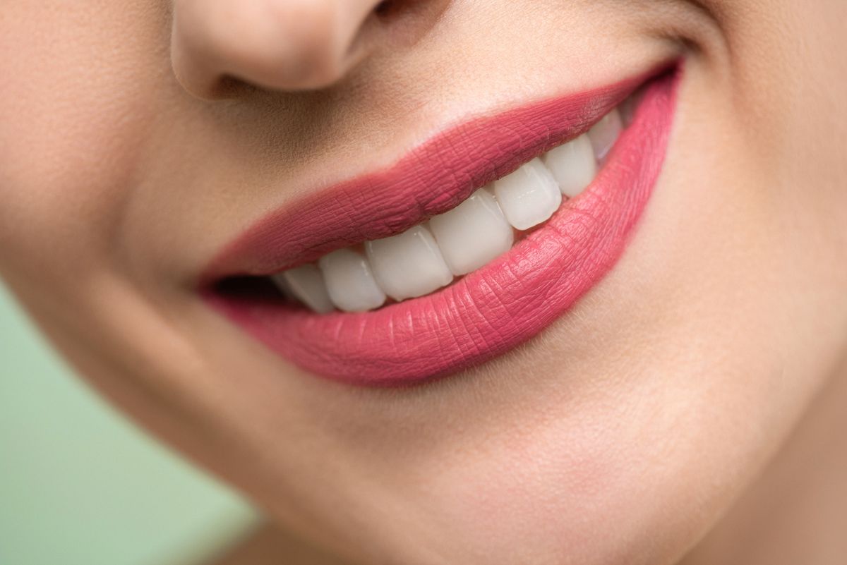 Close portrait of a natural, well-proportioned smile