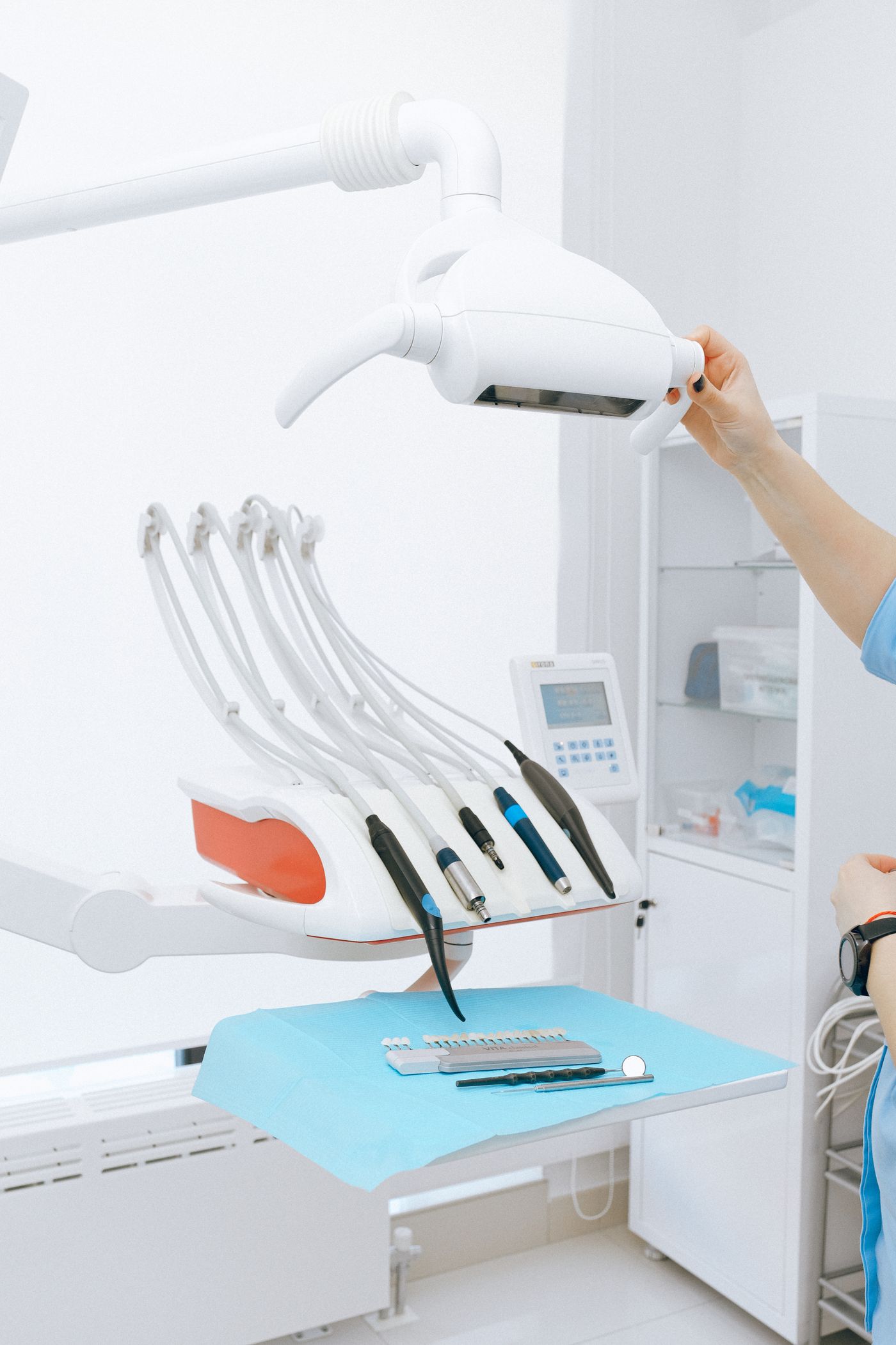 A bright dental operatory with modern equipment